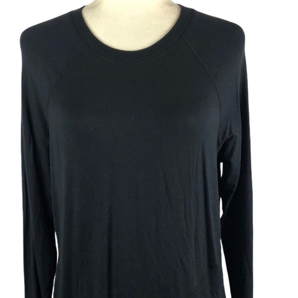 Athleta Black Criss Cross Tulip Hem Sweater - Picture 3 of 9